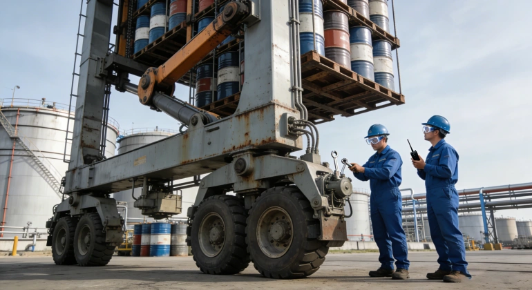 20 tons-Automatic stacking crane ordered by Saudi Arabia for petrochemical plant 