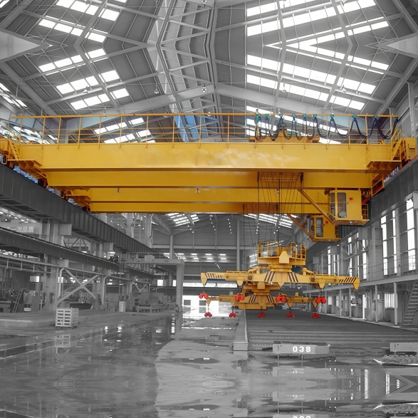 Overhead Bridge Crane with Scrap Magnet 3.webp